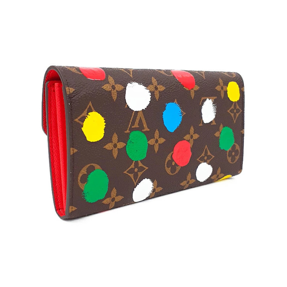 Louis Vuitton LV YK Portefeuille Sarah NM Yayoi Kusama Bi fold Long Wallet - Picture 2 of 5